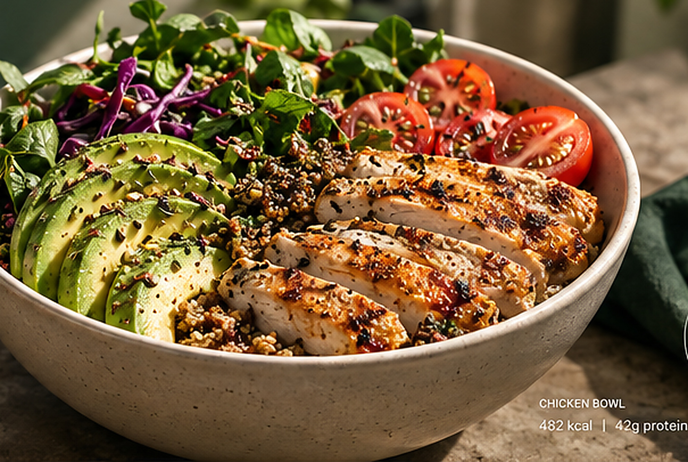 Chicken Bowl makro görünümü